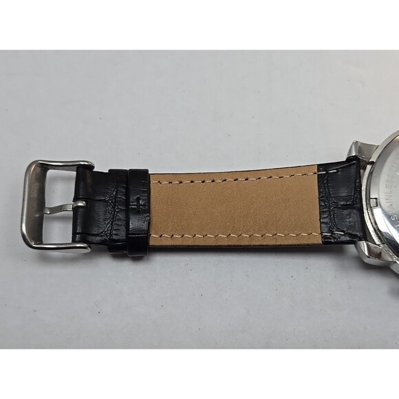 Fossil BQ1525 Mens Quartz Chronograph Watch Black Dial Leather Date New Battery - Picture 10 of 12